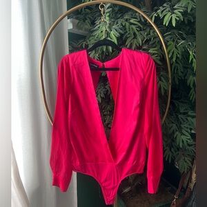 Bebe Pink Bodysuit Top